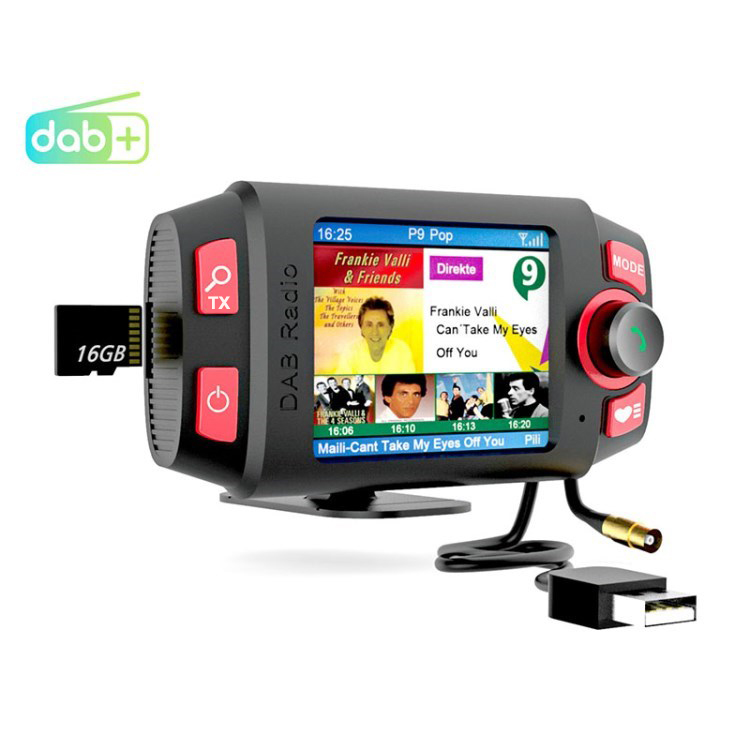 

DAB-C8 2,4-zoll-lcd DAB Digitalradioempfänger Bluetooth MP3 Player - Schwarz