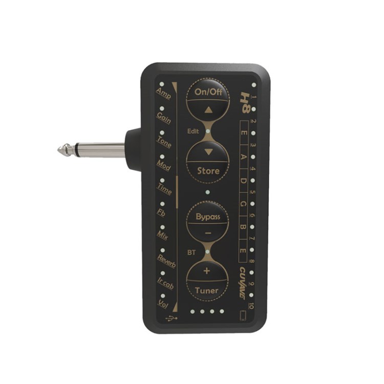 

Cuvave H8 Plug-in E-gitarren-tuner-bypass-gitarrenbass-kopfhörer-verstärkermodul - Schwarz