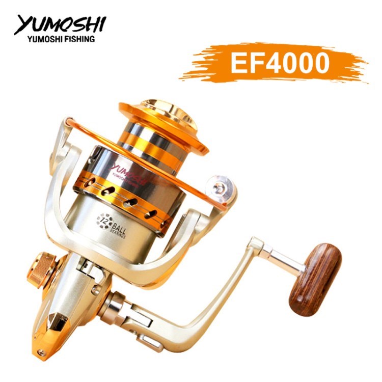 

Yumoshi 5.5: 1 Spinnenfischerei Rollen 12BB Mächtige Und Langlebige Rolle Mit Starker Kipphebel Gefaltet Fischereispule - EF4000