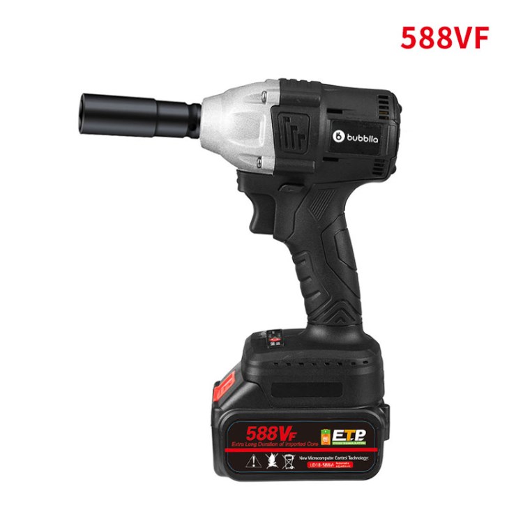 

Oaks Cordless Impact Wrench 3200 u / Min 15000mAh Batterie Hoher Drehmomentstrom -schlaganfallschlüssel - Schwarz/588vf/2 Batterien