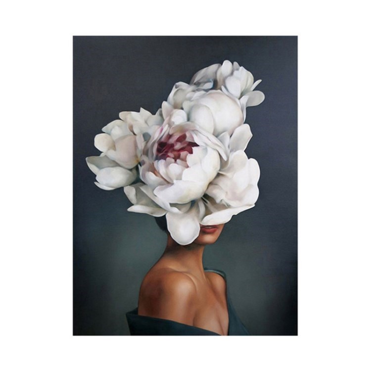 

Цветочное Лицо Женщины Холст Стена Живопись Искусства - Df436-7 / 40x60cm.