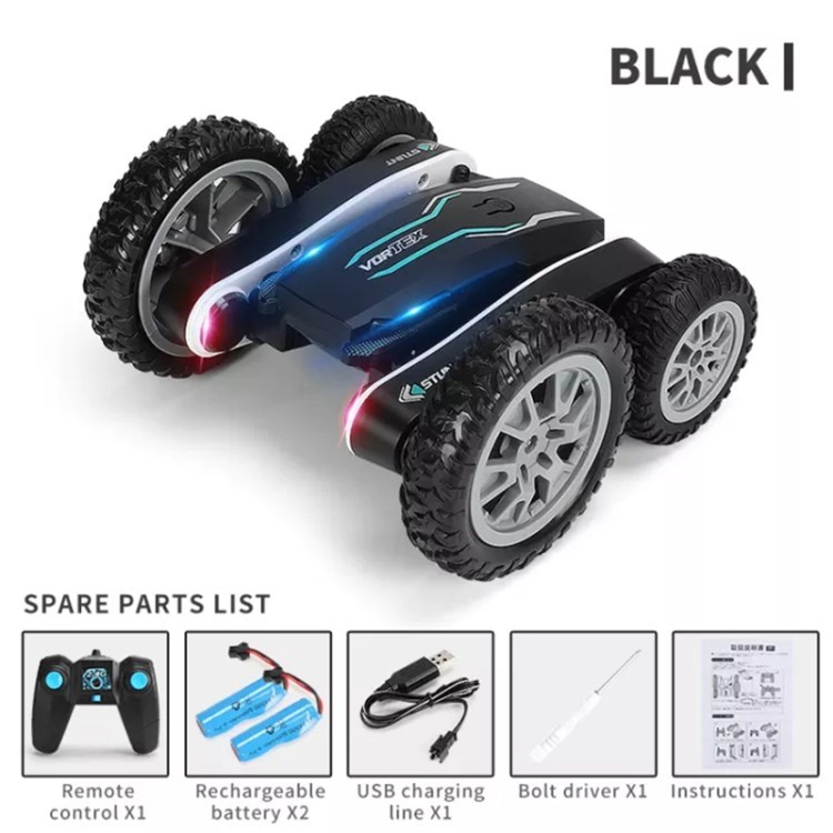 

898a Fernbedienungsstunt-autospielzeug 360-grad-rotierende 4WD Hochgeschwindigkeit RC Kinder Kinder Autospielzeug - Schwarz