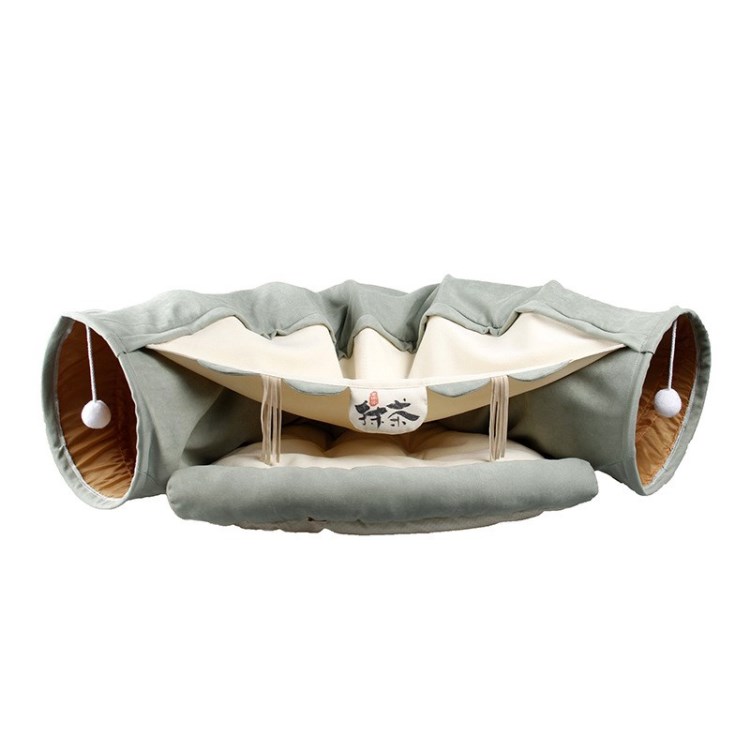 

Dreasoule Abnehmbares Katzentunnelbett 2-in-1-katzenbett Schlafmatte Mit Spieltunnel (MOQ: 500)