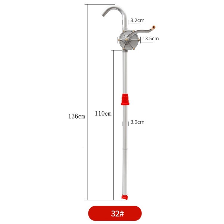 

Drehdrumpumpe Handölpumpe Für Trommelfell Erdölspender - Silber Weiß/32#