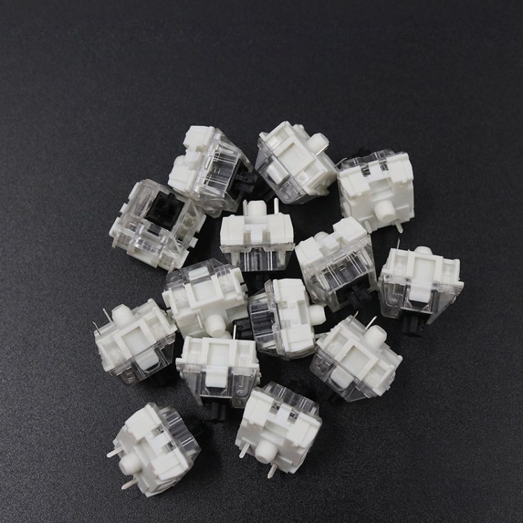 

500 Stücke Mechanische Tastaturschalter Tasten Schlüsselwellen Ersatz - Schwarz / Ohne Kappe