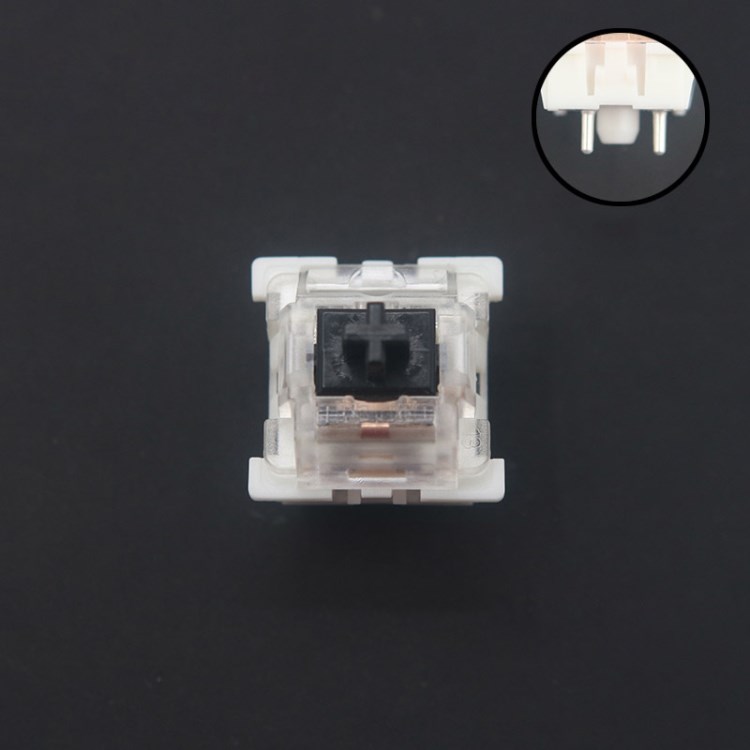

500 Stücke Mechanische Tastaturschalter Tasten Schlüsselwellen Ersatz - Schwarz / Mit Einer Kappe