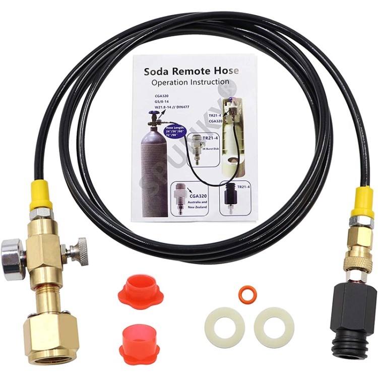 

CGA320 Bis TR21-4 Soda Maker-stecker Co2-tankzylinderadapter Mit 60-zoll-hochdruckschlauch