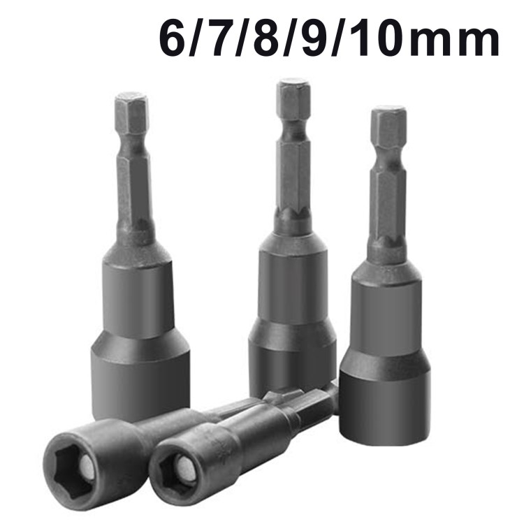 

6/7/8/9/10/11/12/13/12/17mm Schnellwechsel Nut -Nuss -Treiber -Bit -Bohrer -Bit -Set - 6/7/8/9/10 Mm