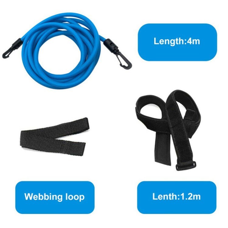 

Schwimm Trainingsgürtel Schwimm Bungee Schnüre Widerstandsbänder Schwimmgürtel - Blau
