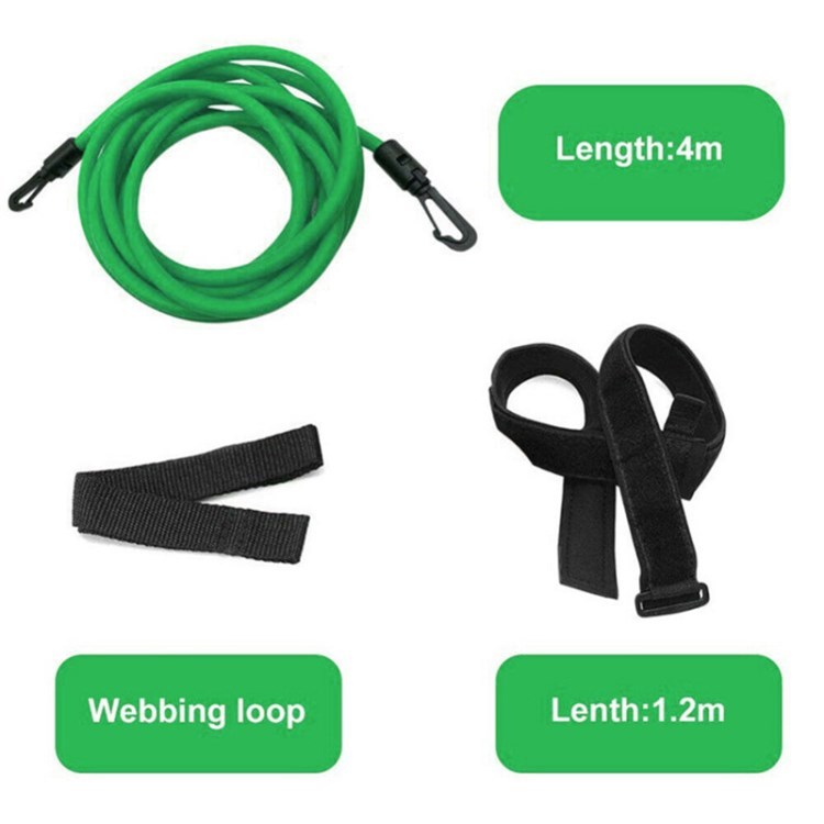 

Schwimm Trainingsgürtel Schwimm Bungee Schnüre Widerstandsbänder Schwimmgürtel - Grün