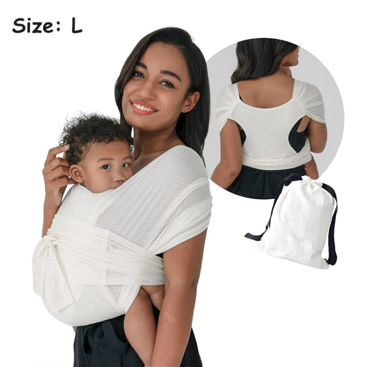 

Babyträger Schlinge Wrap Multifunktional X-förmiges Baby-Traggürtel - Weiß/l
