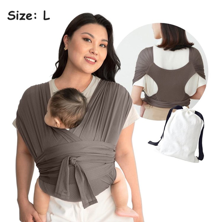 

Babyträger Schlinge Wrap Multifunktional X-förmiges Baby-Traggürtel - Braun/l