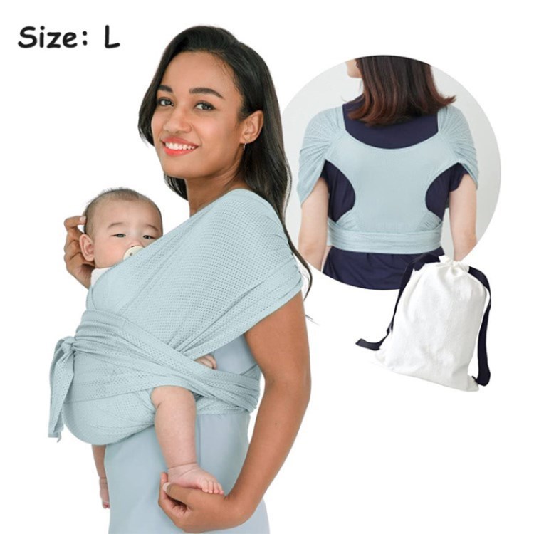 

Babyträger Schlinge Wrap Multifunktional X-förmiges Baby-Traggürtel - Blau/l