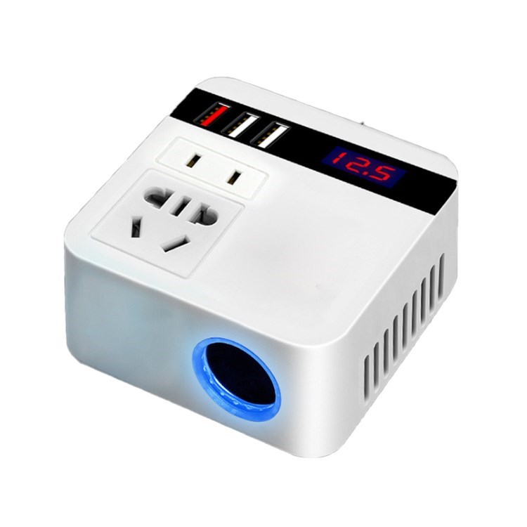 

DC 12V / 24 v 150W Auto Stromwechselrichter DC Socket QC 3.0 USB -ladegerät Tablet Adapter - Weiß