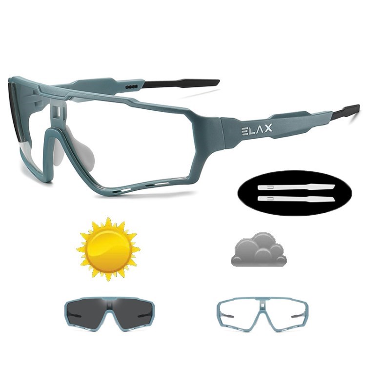 

Elax Anti-uv-sonnenbrille Farbwechselbrille Fahrrad Radfahren Sport Outdoor-brille - AP5