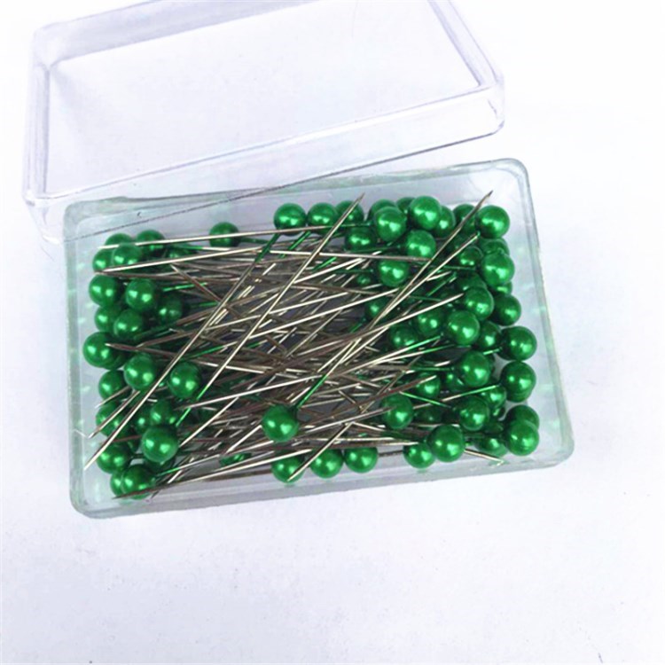 

100 Pcs Sewing Pins Ball Head Straight Pins Patchwork Stickerei -werkzeugnadeln Nähen - Dunkelgrün