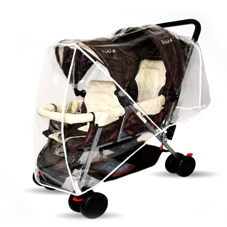 

Kinderwagen Regenabdeckung Doppelwagen Cover Für Baby Kinderwagen Baby Outdoor Aktivitäten Accessoires - Vorne Hinten