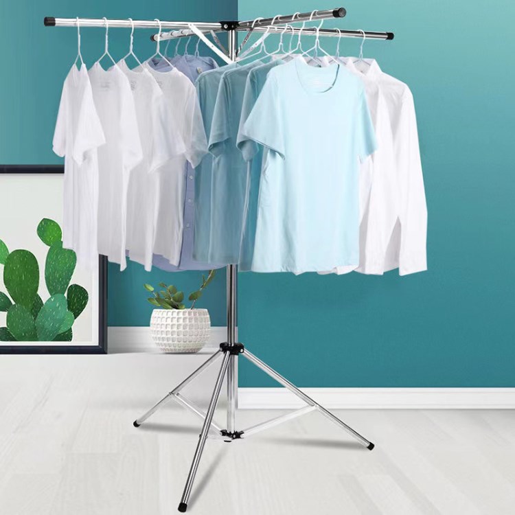 

Clothes Drying Rack Stainless Steel Laundry Drying Rack Foldable Garment Organizer - X-shaped