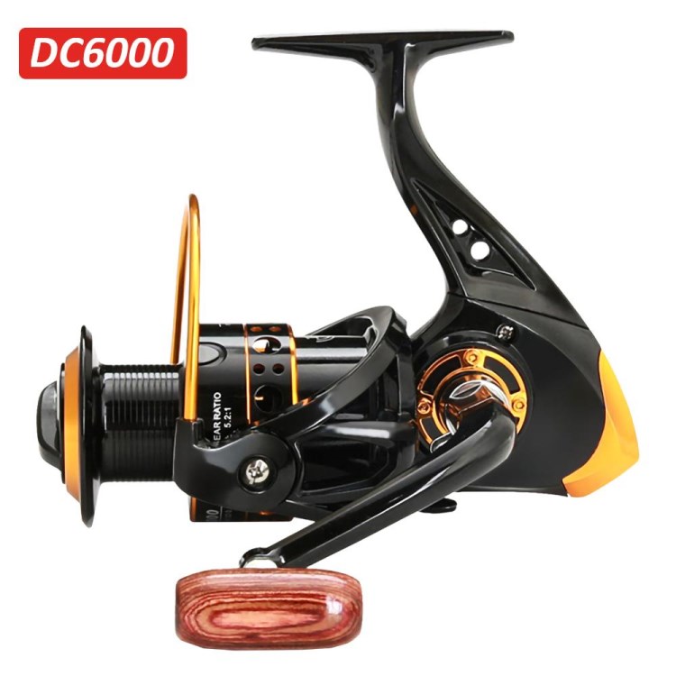 

Fischereitrolle DC1000-7000 5.2: 1 Hochgeschwindigkeits-metallspulen Spinnrolle Perfekt Herkömmliche Rolle Für Welslachs-stahlkopf - DC6000