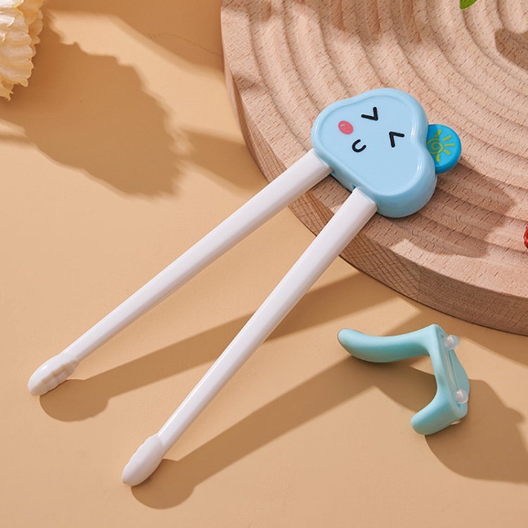 

1Pair Kids Training Chopsticks Süßes Lernen Häuten Helfer Wiederverwendbare Kinder-essstäbchen (bpa-frei, Keine Fda-zertifizierung)- Blau