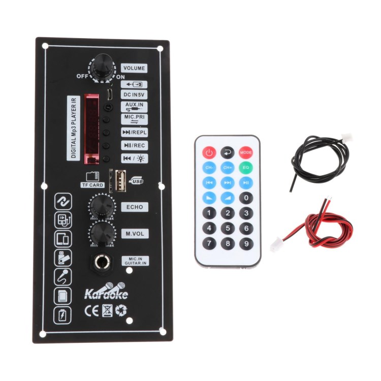 

MP3 Bluetooth 5.0 Power Amplifier Board Car Stereo Stereo Heavy Bass Sound Radio Modul Wireless Lautsprecher