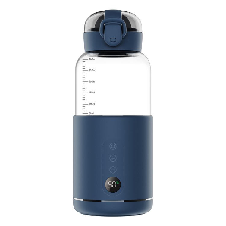 

Tragbare Babywasserflasche Milchheiztasse Säugling Fütterung Wiederaufladbar Elektromilchwärmwärmer - Blau
