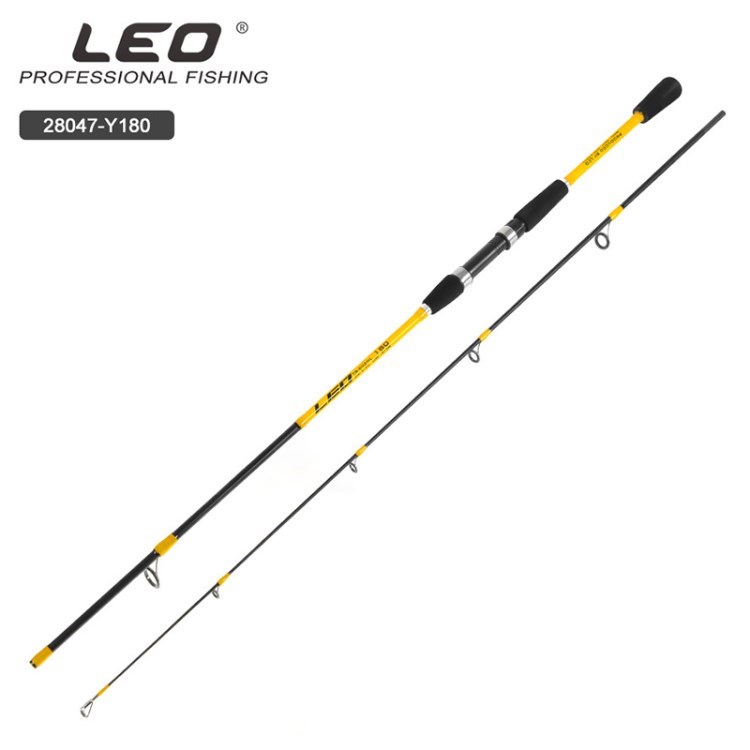 

LEO 28047 Fishing-stange Glasfaser Zwei-sektion Leichtbaitcasting Spinning Pole - Gelbe Geradlinige Schaft / 1,8 m