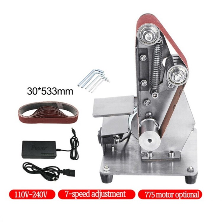 

DIY Mini -gürtelschleifer Set Elektrischer Gürtel Poliermaschine Multifunktionale Schleiferkanten Spitzer - EU -stecker
