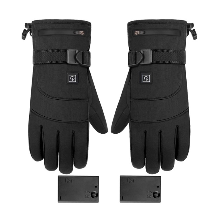 

1 Pair Beheizte Radschuhe Winter Handwärmer Handschuhe Erhitzte Skihandschuhe Mit Touchscreenfinger - Batteriebetrieben