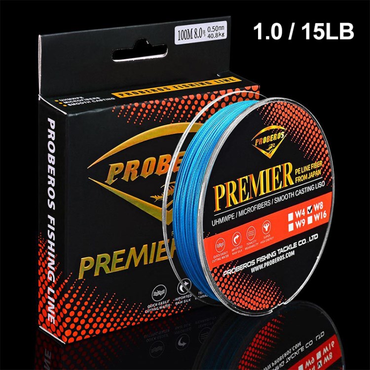 

Pro Beros 8-strang Geflochten - Blau / 1.0 / 15lb