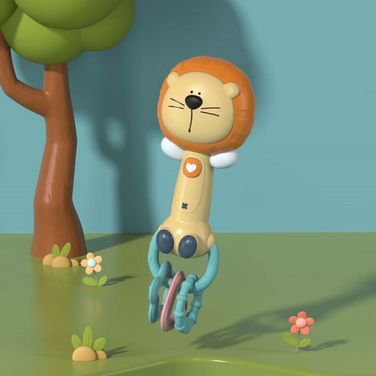 

Süßes Baby Rassle Teeter Toy Early Educational Toy Mit Musiklicht - Löwe