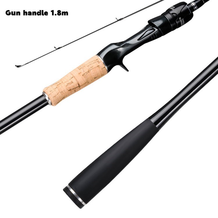 

30t Carbon Fishing Rod Drehen Guss M Kraftstoff Für Süßwasserseefischen - Schwarz / Casting / 1,8 M
