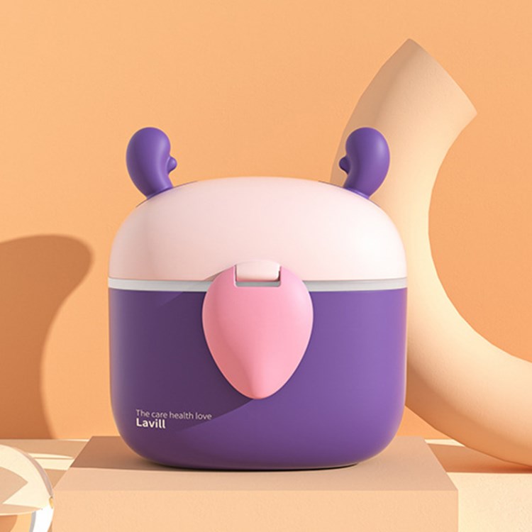 

400 ml Babyformelspender Tragbarer Milchpulverbehälterspeicherbox (bpa-frei, Kein Fda-zertifikat) - Violett