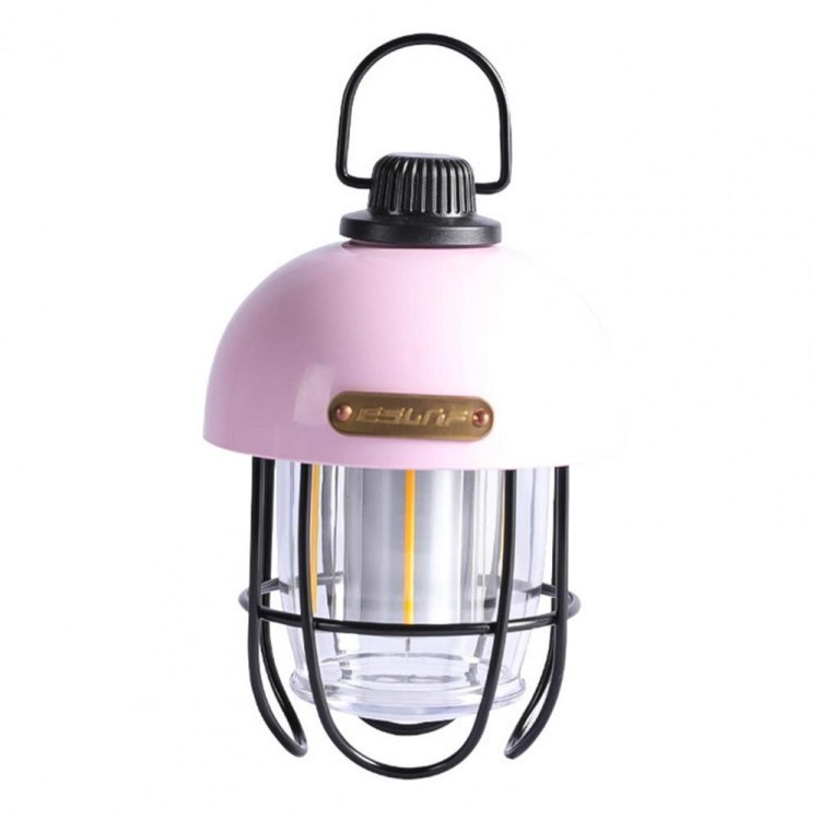 

ESLNF USB Campinglicht Retro LED Notfallzelt Lampen -campingplatz Lantern Outdoor Camping Wanderfischerei Nachtleuchte - Rosa
