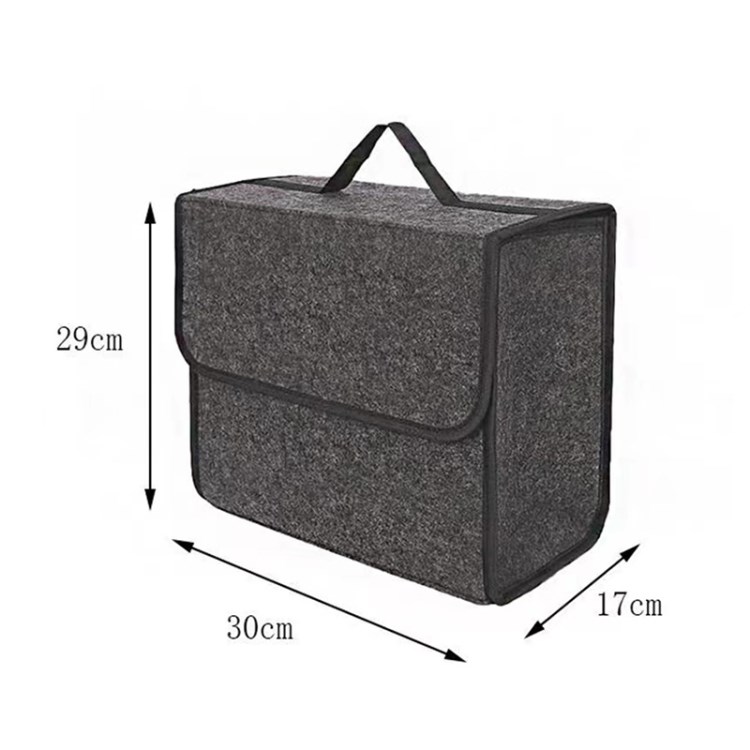

Auto Trunk Organizer Faltbar Filzfahrzeug -aufbewahrungstasche - Dunkelgrau / 30x17x29cm