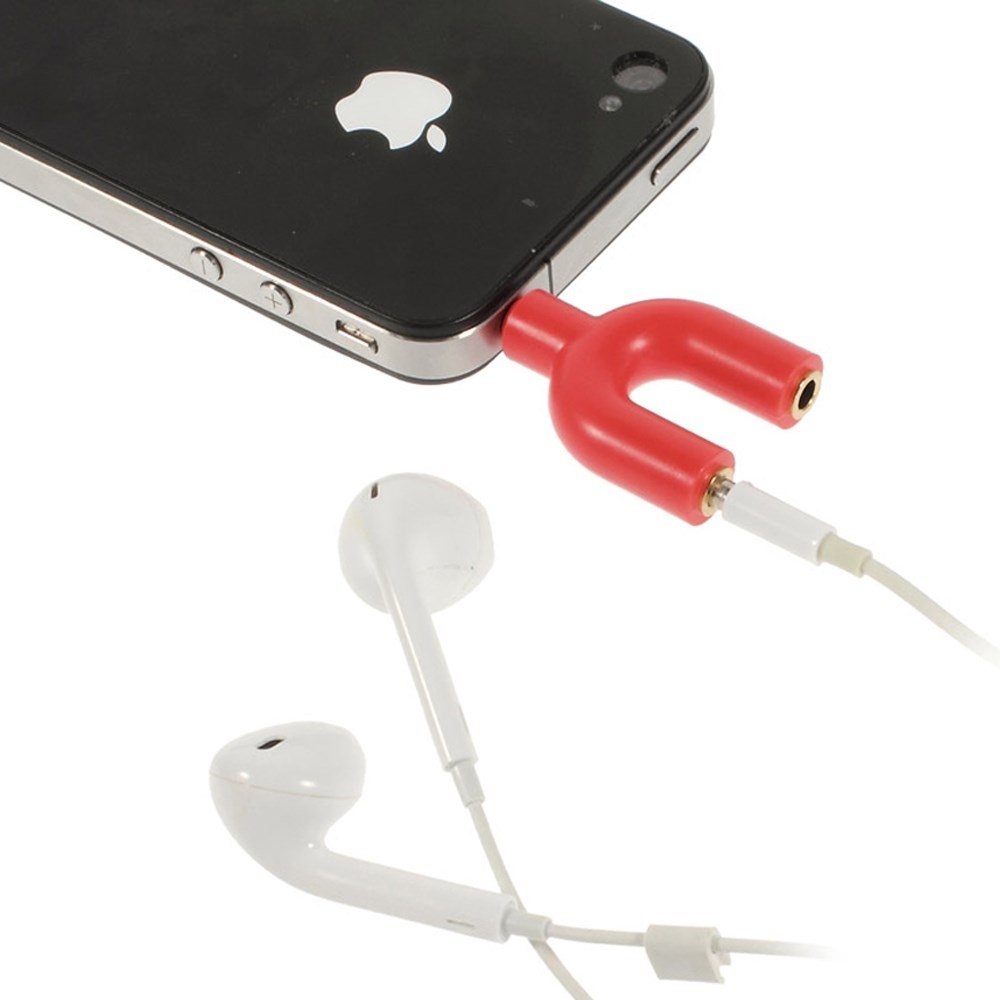 

Mini Y-shape 3.5mm Audio Splitter Adapter 3.5mm Male to Two 3.5mm Female - Red
