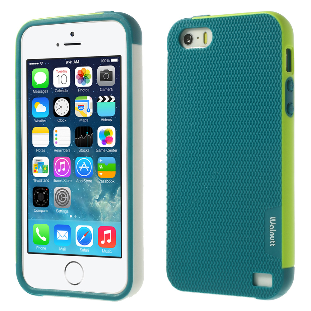 

Walnutt Multi-color Edge Grid TPU Cover for iPhone SE 5s 5 - Water Blue, iPhone 5s
