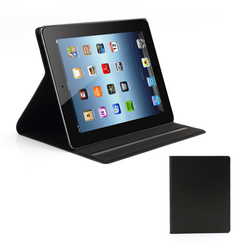 

Doormoon Genuine Leather Stand Case Cover for iPad 4 / 3 / 2 - Black, iPad 4