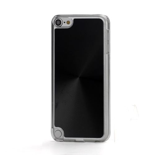 

Metallic CD Pattern Transparent Edge Hard Case Cover Skin for iPod Touch 5 - Black, iPod Touch 5