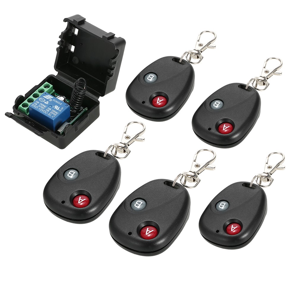 

433Mhz DC 12V Smart Wireless Remote Switch - 5 Remote Controls