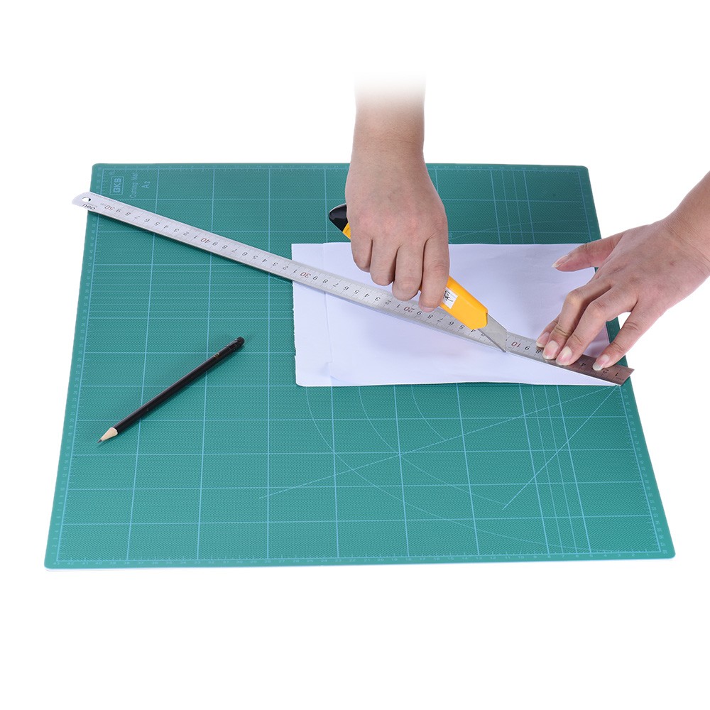 

GKS 60x45x0.3cm Double-Sided 5-Ply Paper Cutting Mat PVC A2 Cutting Mat - Green