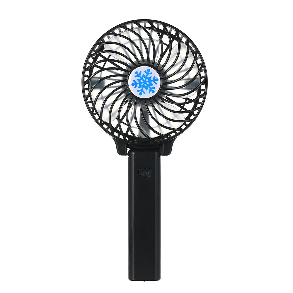 

USB 18650 Battery Rechargeable Mini Foldable Handheld Cooling Fan - Black
