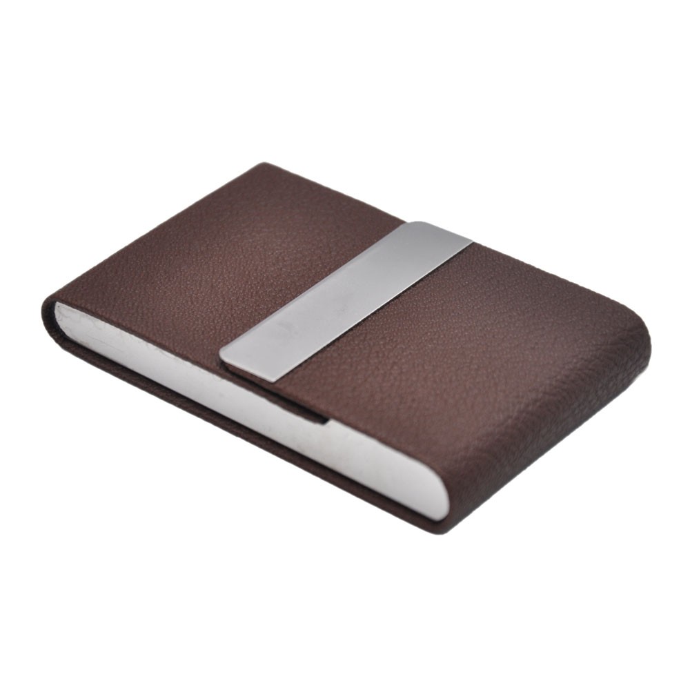 

Leather Cigarette Container Case Classical Tobacco Holder Case - Brown