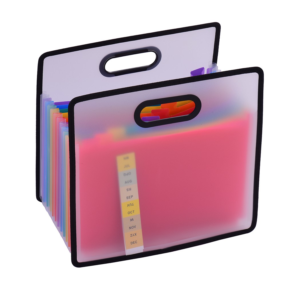 

12 Pockets with File Guide and Label Cards Portable Receipt Organizer