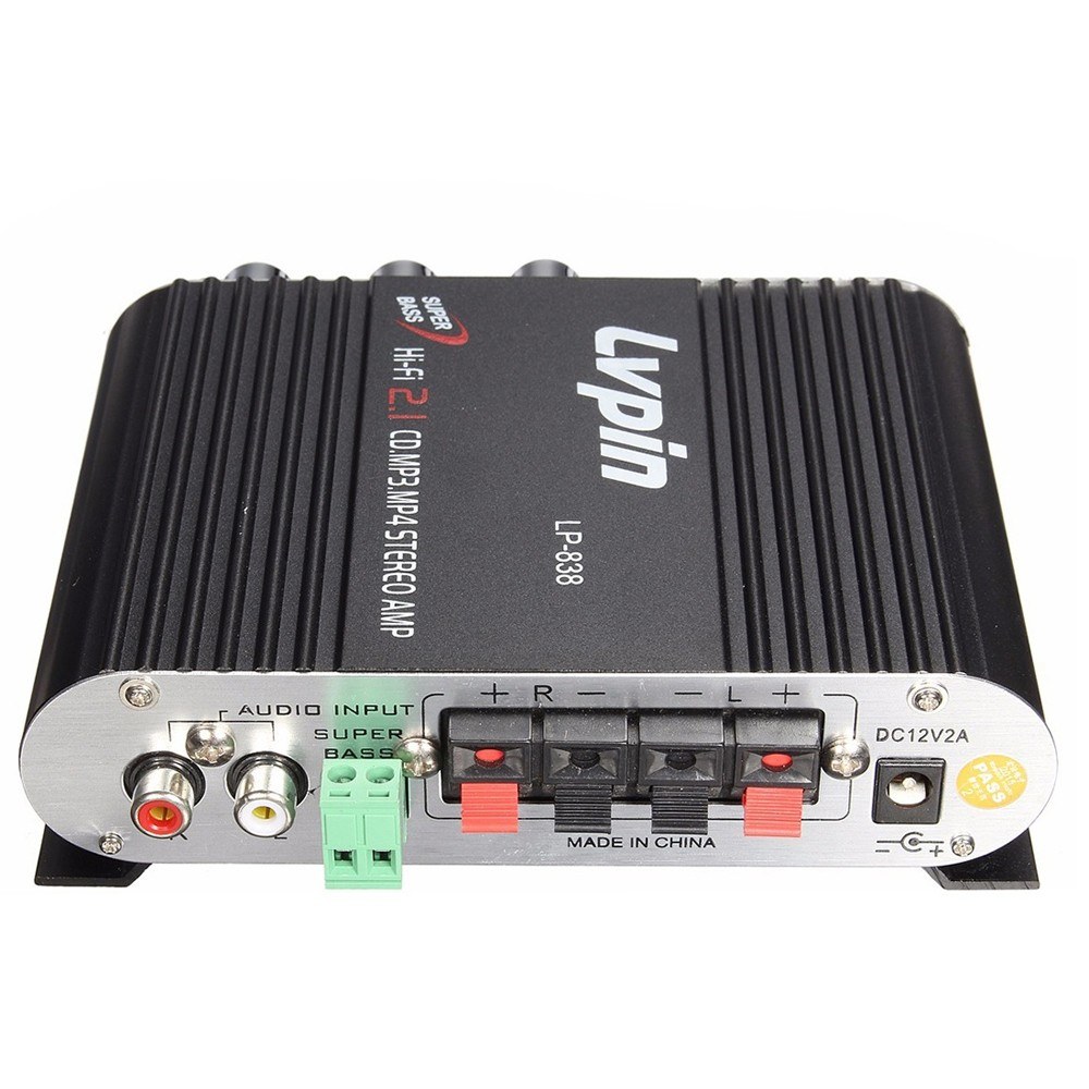 

LVPIN 838 Mini HiFi Car Audio Stereo Power Amplifier Super Bass Subwoofer