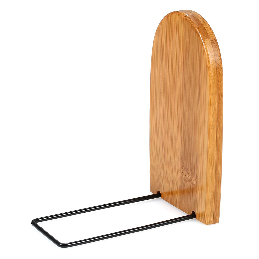 

1PC Natural Bamboo Wood Book Rack Holder Bookend Wall Shelf - Small Bookshelf