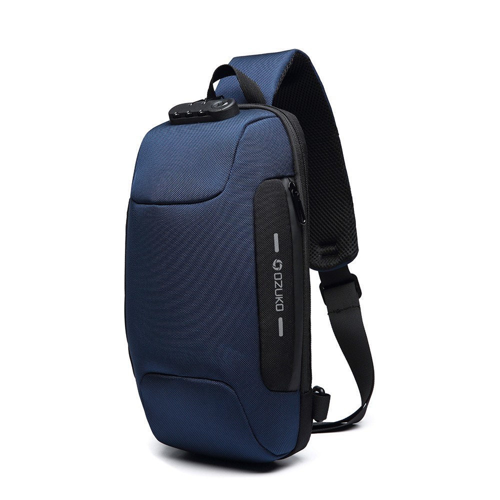 Men Camping Hiking Outdoor Shoulder Bag - Blue