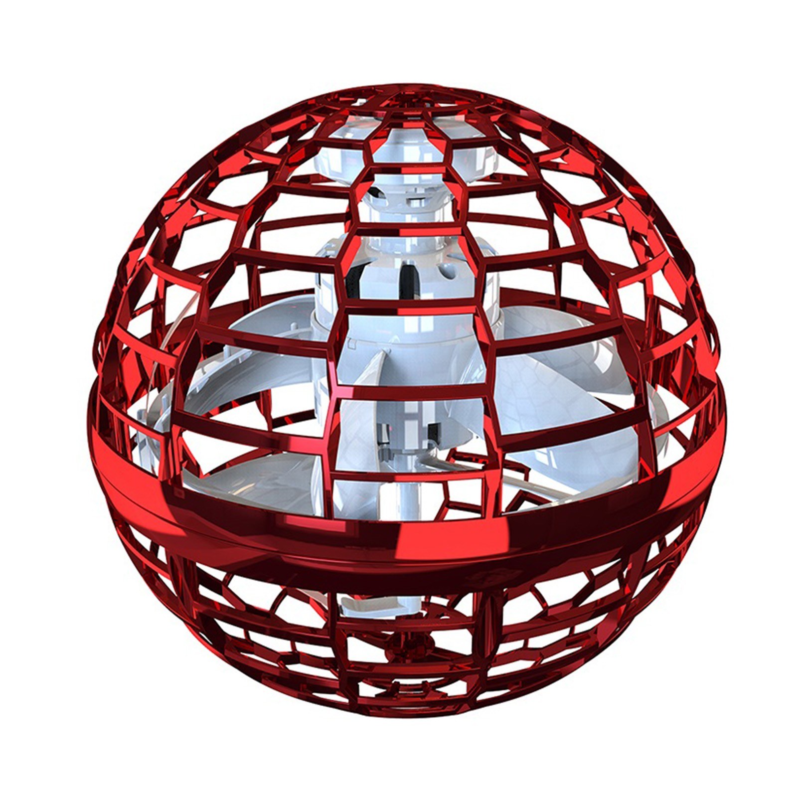 

FLYNOVA PRO 360-degree Rotating Hand Controlled Helicopter Flying Ball with RGB Lights - Red Ball