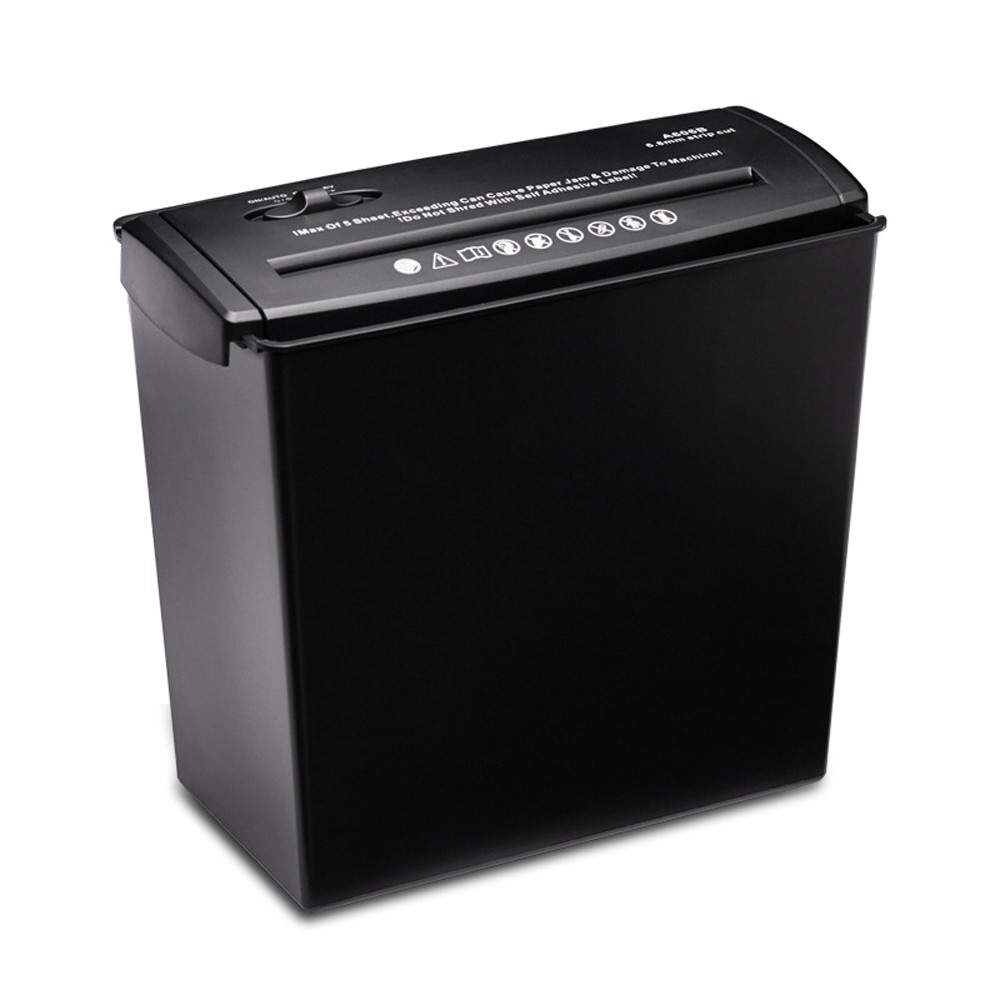 

A606B Professional Mini Paper Shredder 5-Sheet Desktop File Strip-Cutter - US Plug