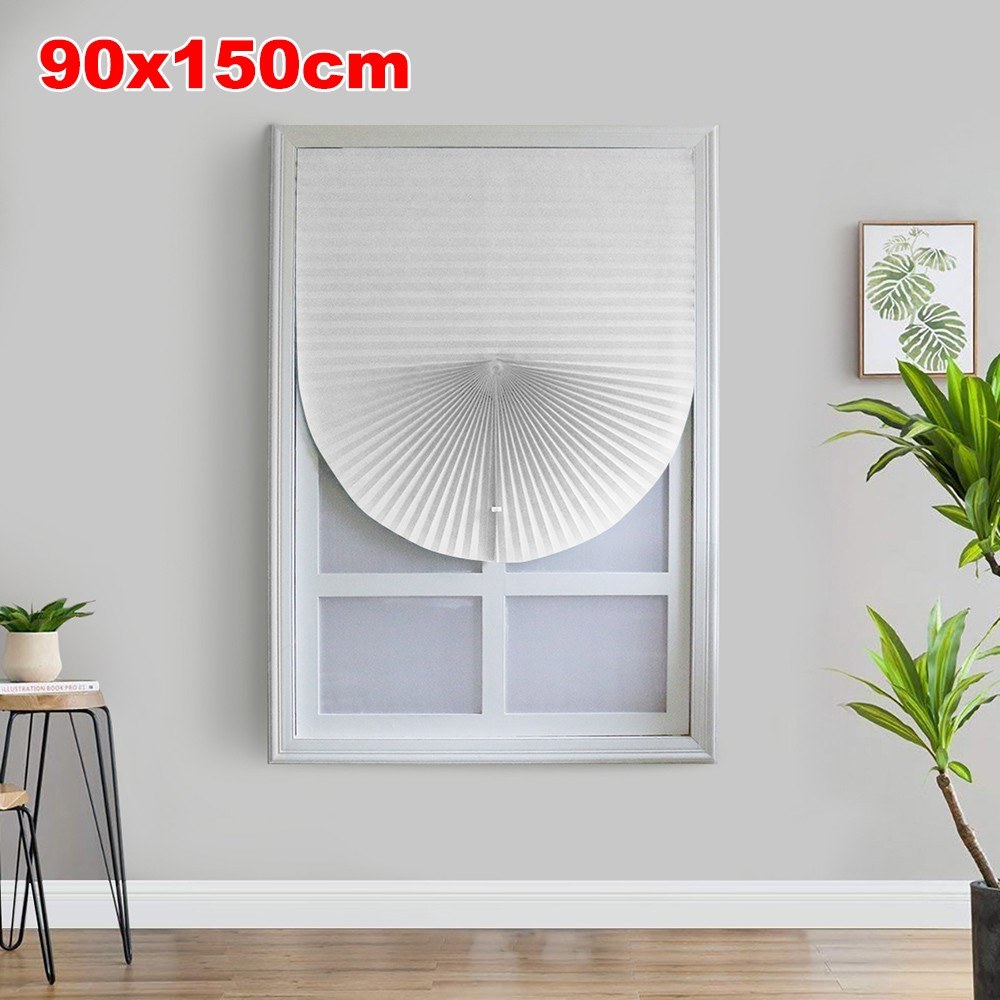

Home Cordless Pleated Light Filtering Fabric Shade - White/Size: 35'' x 59''